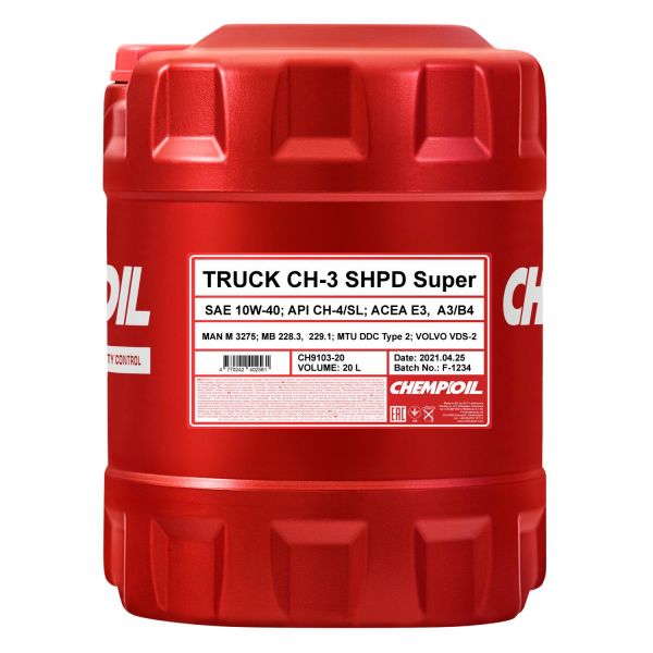 20 (1x20) Liter CHEMPIOIL TRUCK Super SHPD CH-3 SAE 10W-40 Motoröl