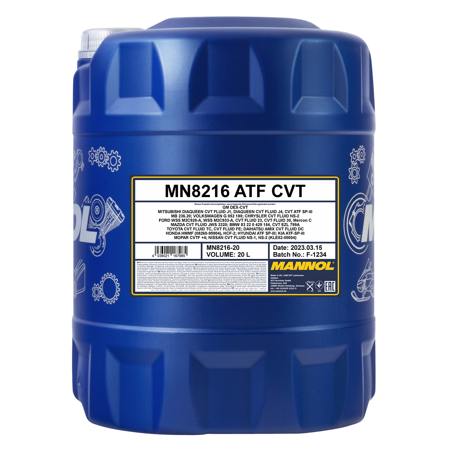 MANNOL 8216 ATF CVT Automatikgetriebeöl, Automatik, Servo-/ Getriebeöl, Schmierstoffe